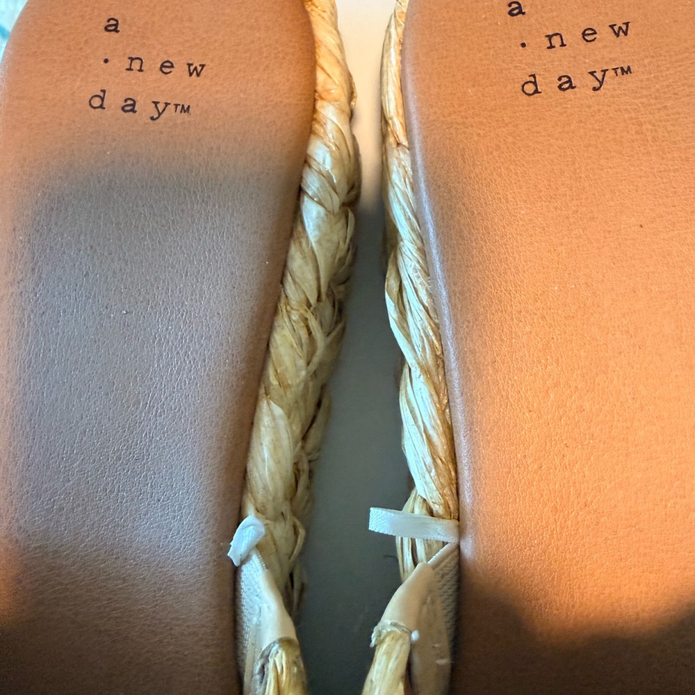 Chic Woven Tan Slide Sandals - Picture 5 of 9